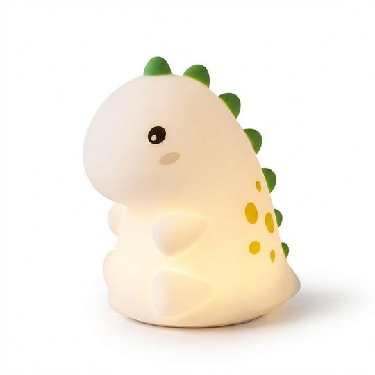 GlowFriends Dino LED Night Light – Soft Silicone Kids Bedside Lamp - Perfect Gift for Kids and Girls