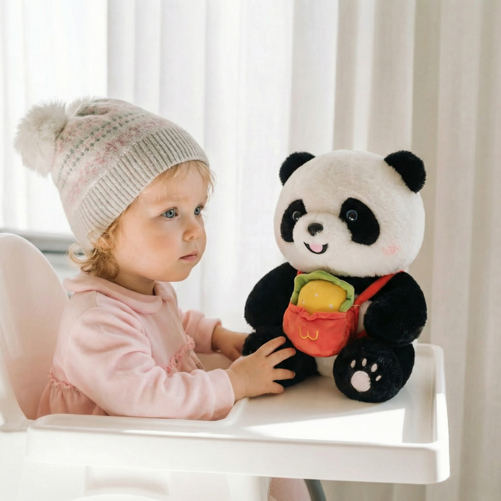 Nina Burger Panda Plush Toy for Kids — Stuffed Animal