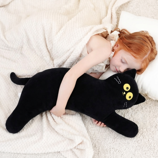 Priscilla Black Cat Plush Toy — Cozy Baby Soft Toy