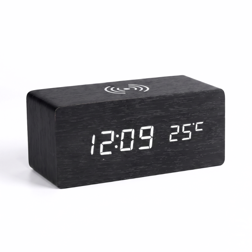 WoodAlarm – Wooden LED Alarm Clock