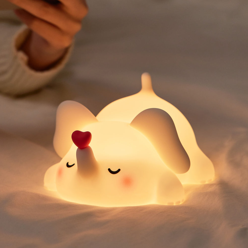GlowFriends Elephant  LED Night Light - Bedside Lamp Gift for Kids and Girls