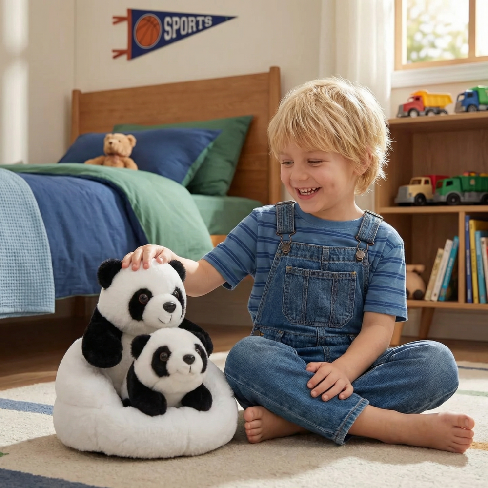Pella Panda Nest Plush Toy – Soft Stuffed Animal for Kids