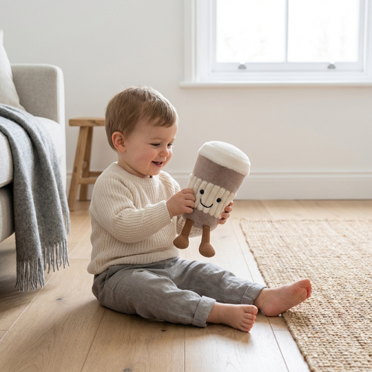 CafeBuddy Plush Toy – Soft Stuffed Coffee Cup for Kids & Toddlers