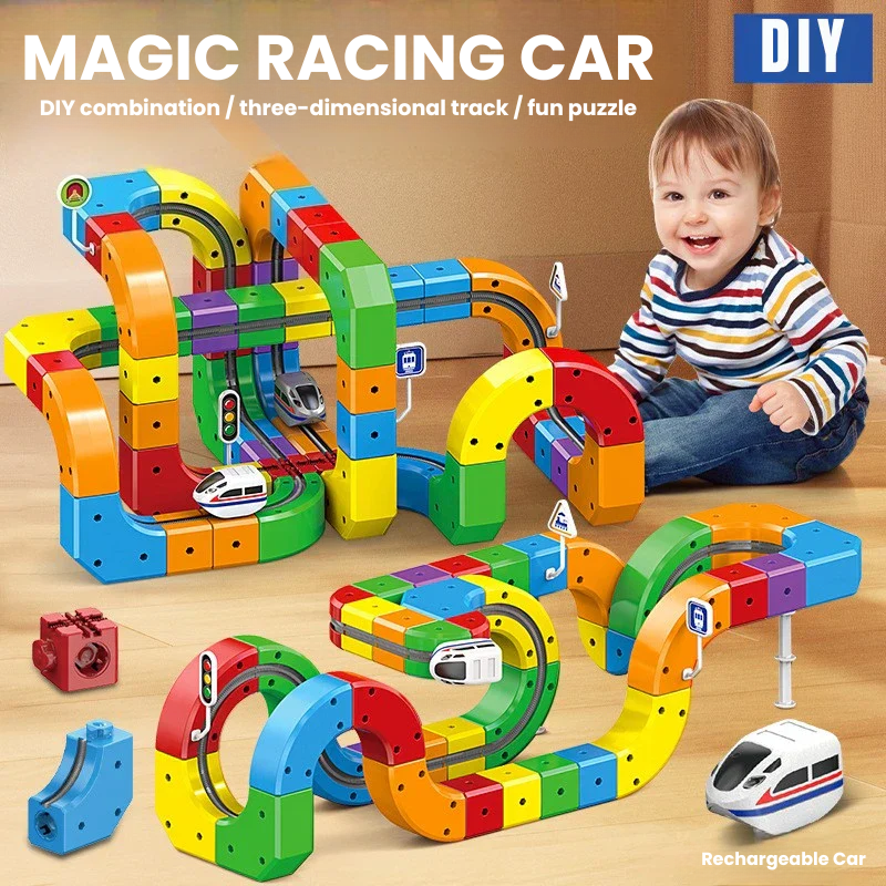 Tracki 3D Train Building Set –  Kid Toy