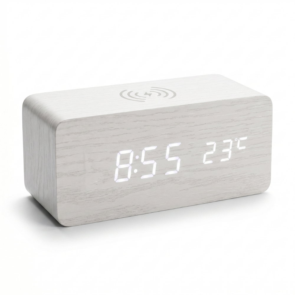 WoodAlarm – Wooden LED Alarm Clock