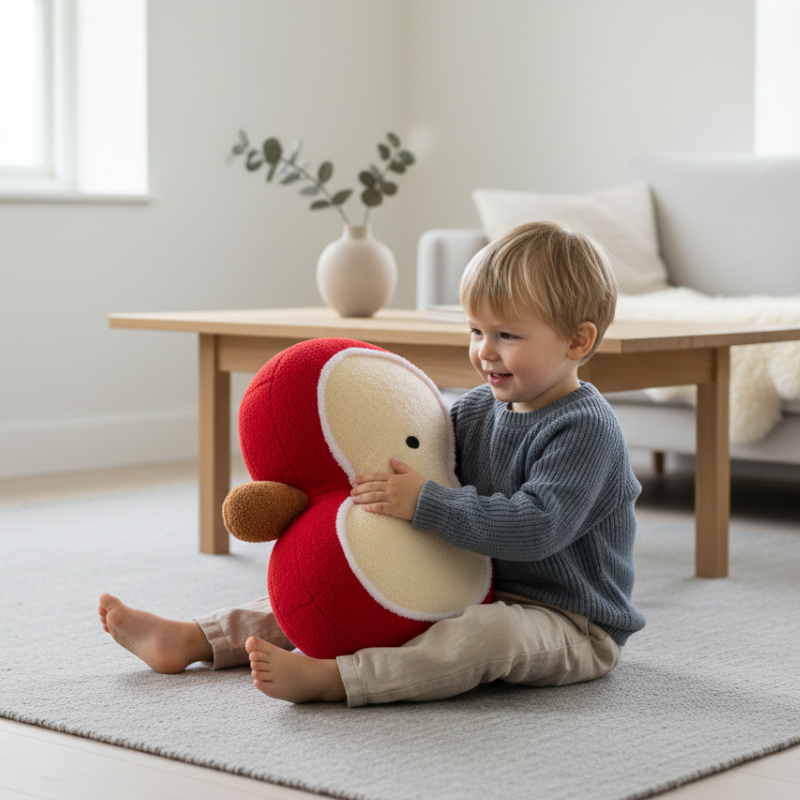 AppleDream Plush Cushion Toy – Apple Stuffed Pillow for Kids
