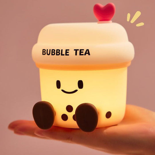 Kids Happy Tea Night Light – Silicone LED Bedside Lamp for Kids & Nursery