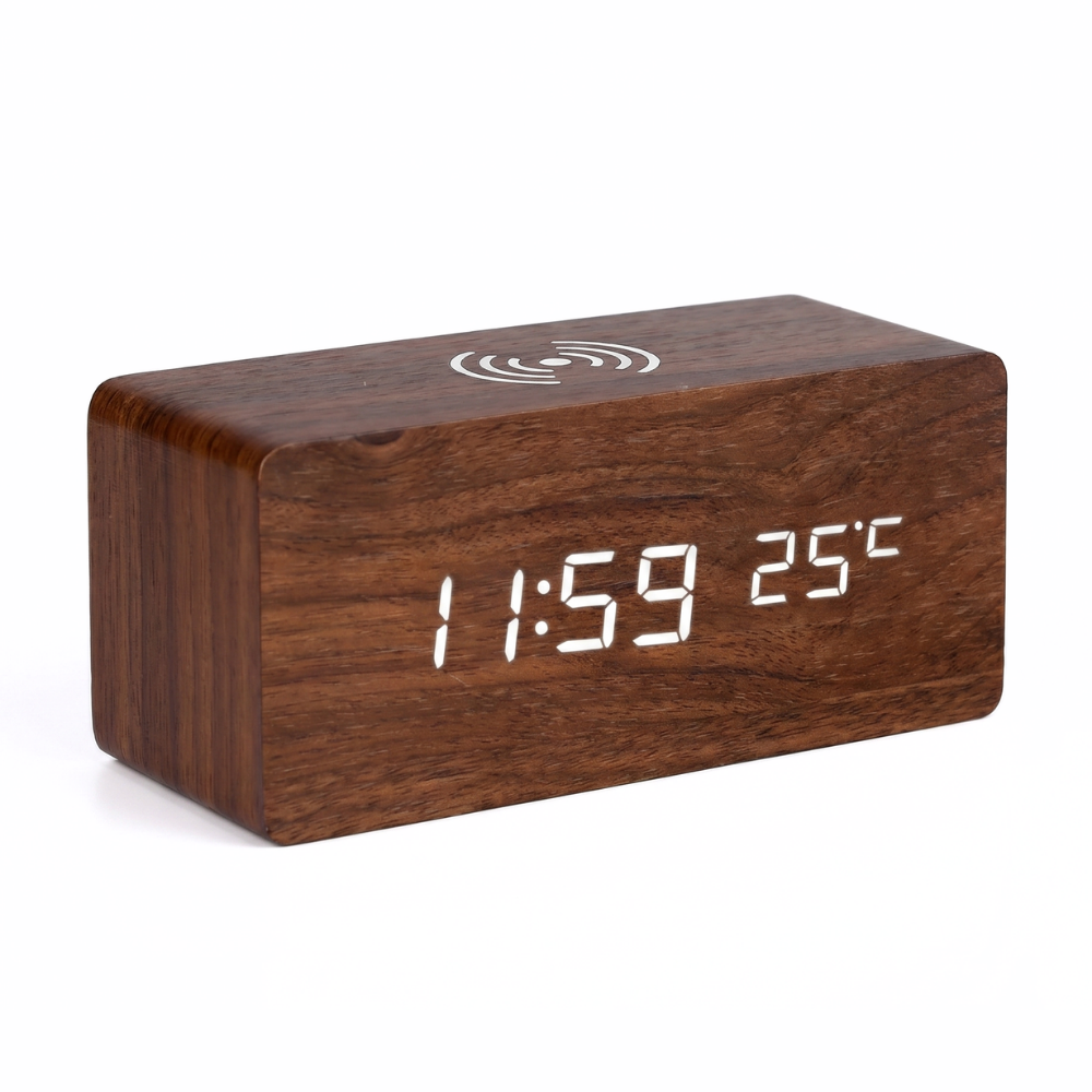 WoodAlarm – Wooden LED Alarm Clock