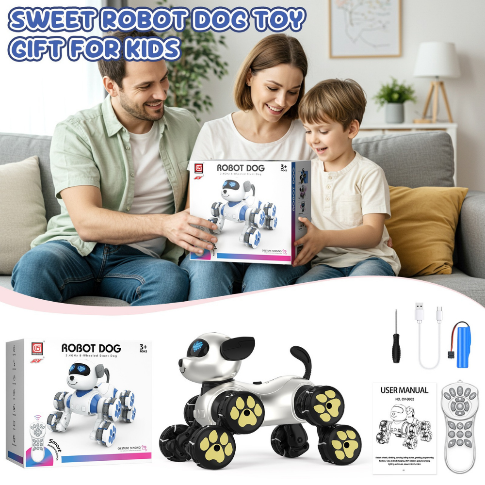 RoboPup Robot Toy – RC Interactive Robot Dog for Kids