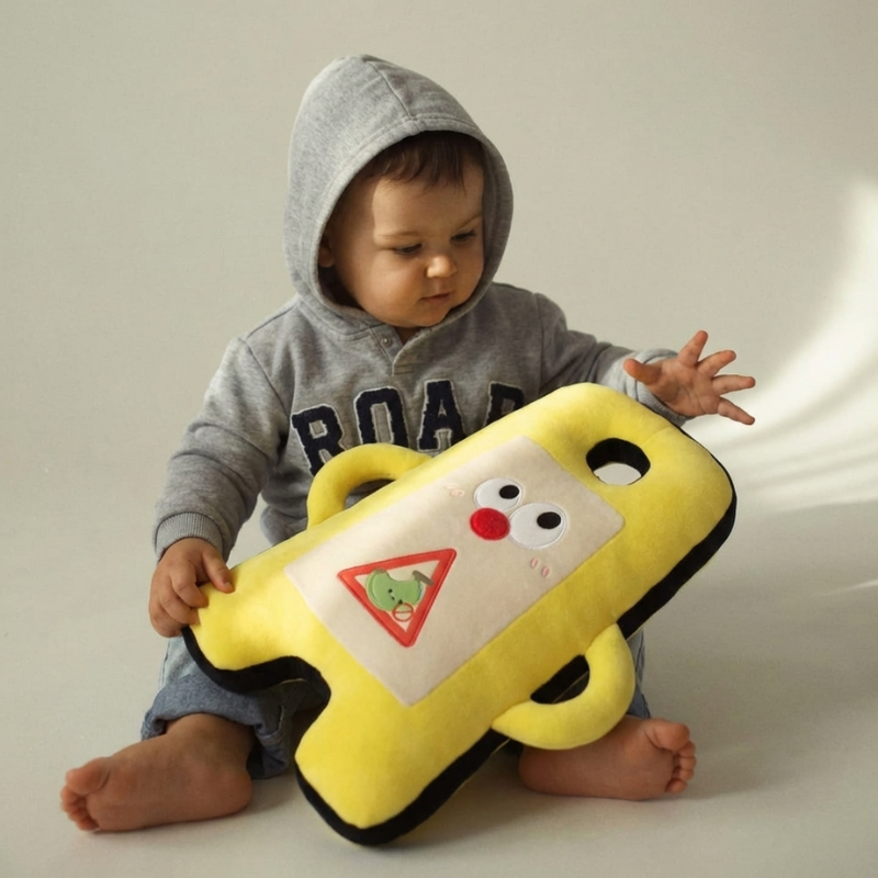 Andreas Warning Sign Plush Toy — Baby Soft Toy