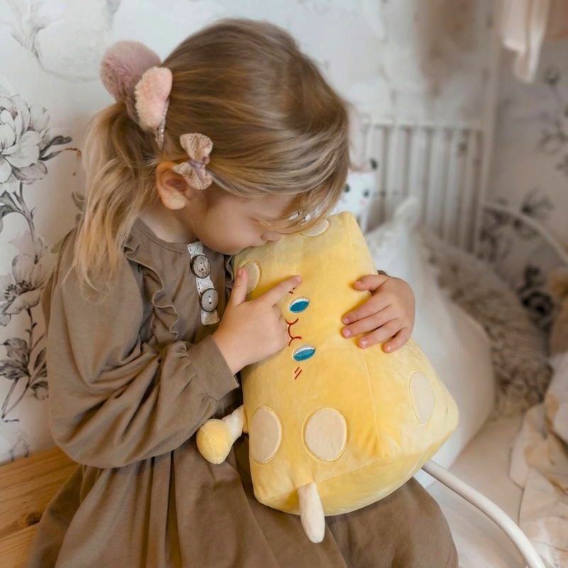 Quintana  Smiley Cheese Plush Toy — Toddler Soft Toy