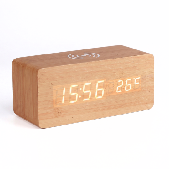 WoodAlarm – Wooden LED Alarm Clock