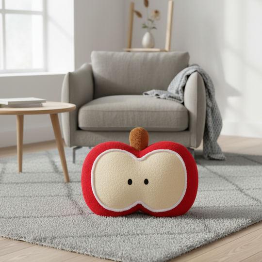 AppleDream Plush Cushion Toy – Apple Stuffed Pillow for Kids