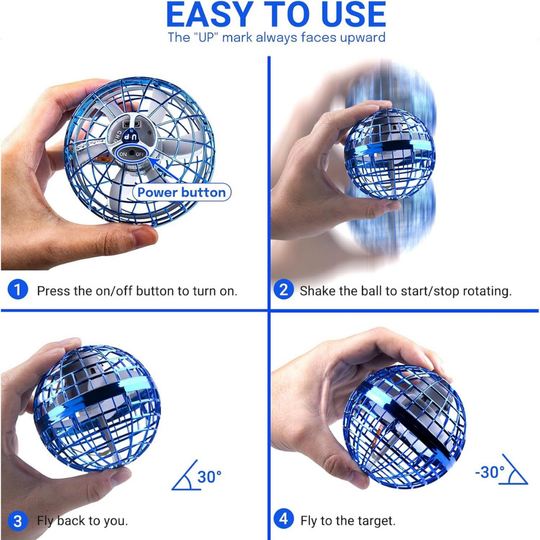 SkyOrb Flying Ball Toy – LED Spinner Drone Toy for Kids
