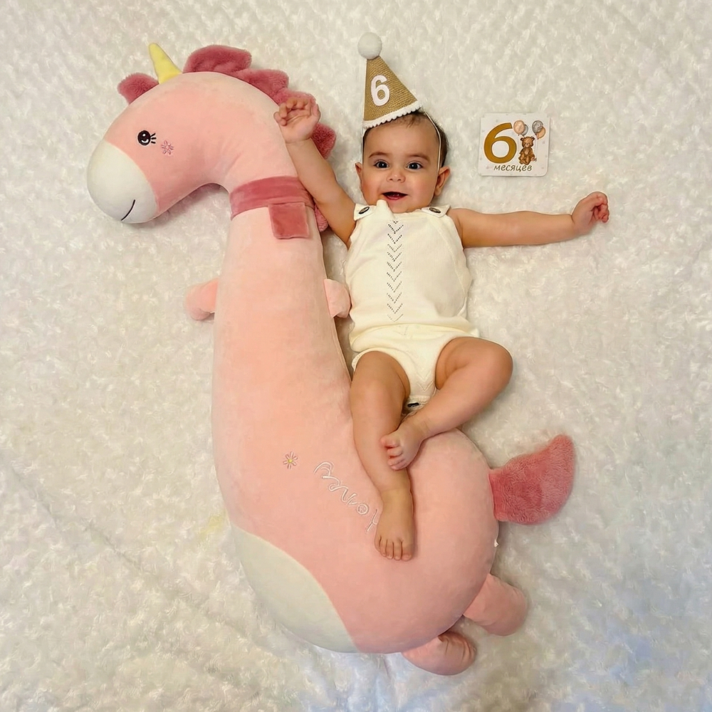 Rafael Long Neck Unicorn Plush Toy – Soft Stuffed Animal for Kids