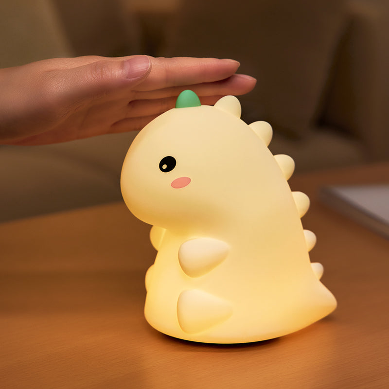 GlowFriends Dino LED Night Light – Soft Silicone Kids Bedside Lamp - Perfect Gift for Kids and Girls