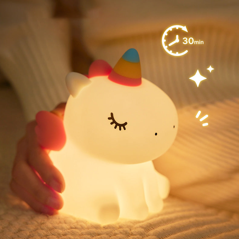 GlowFriends Unicorn Night Light LED - Tap Bedside Lamp Best Gift for Baby and Girl