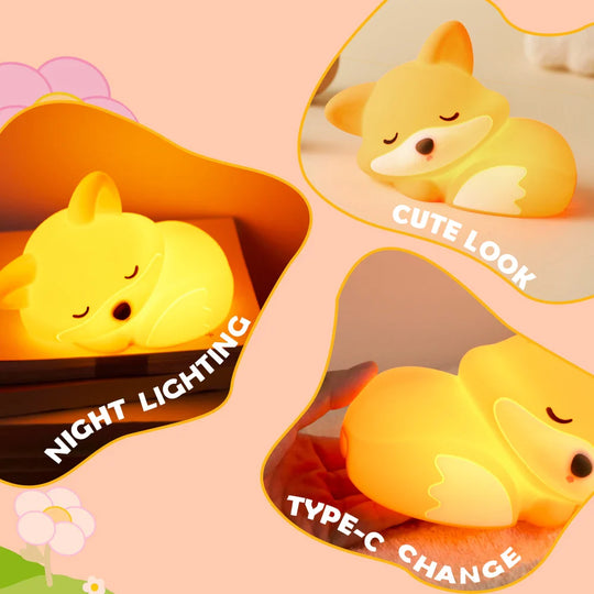 GlowFriends Fox Night Light - Kids Bedside Lamp - Perfect Gift