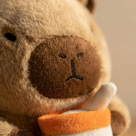 Brilena Foodie Capybara Plush Toy – Soft Stuffed Capybara for Babies & Toddlers