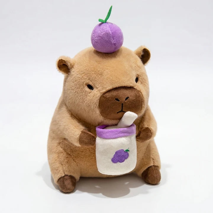 Brilena Foodie Capybara Plush Toy – Soft Stuffed Capybara for Babies & Toddlers