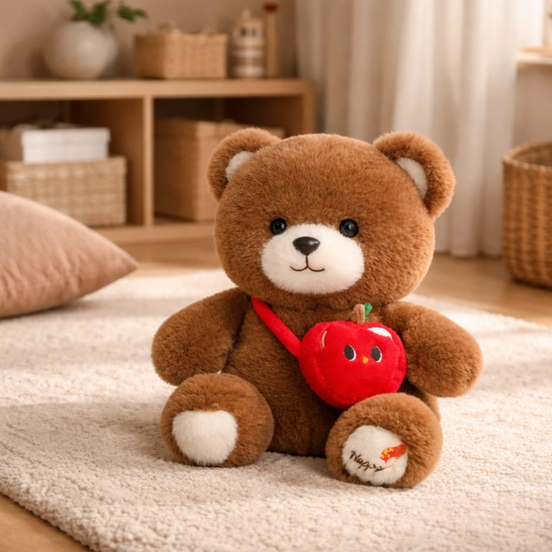 Chiara Apple Bear Plush —  Toy for Kids