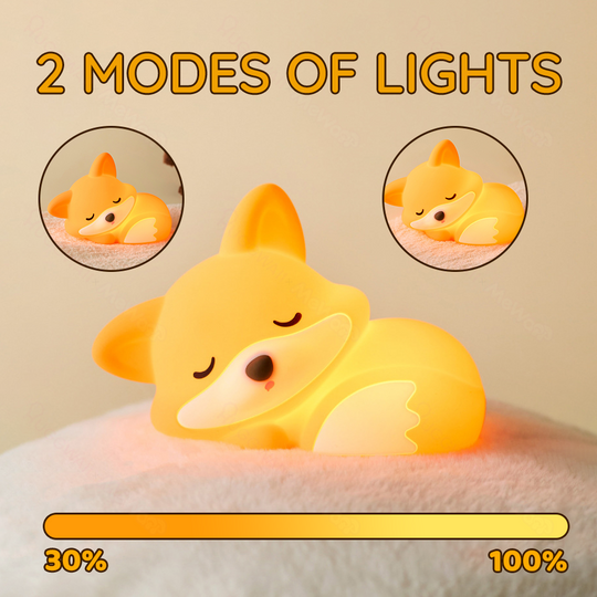 GlowFriends Fox Night Light - Kids Bedside Lamp - Perfect Gift