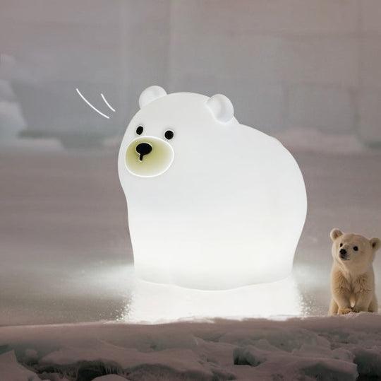 BearGlow Silicone Night Light – Nursery Soft Toy Lamp