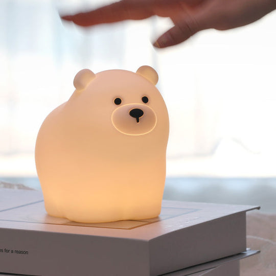BearGlow Silicone Night Light – Nursery Soft Toy Lamp
