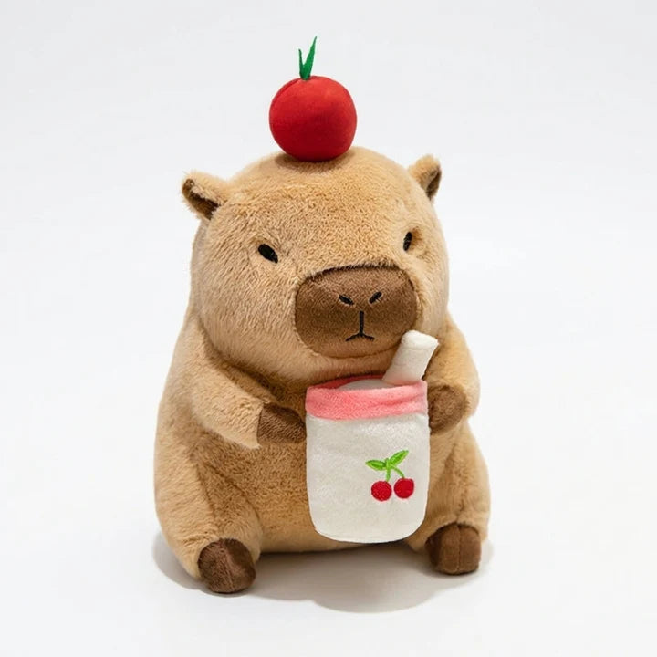 Brilena Foodie Capybara Plush Toy – Soft Stuffed Capybara for Babies & Toddlers
