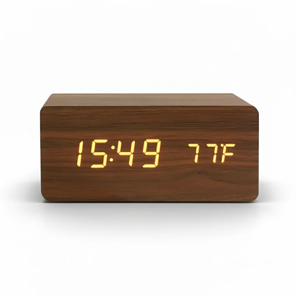 WoodAlarm – Wooden LED Alarm Clock