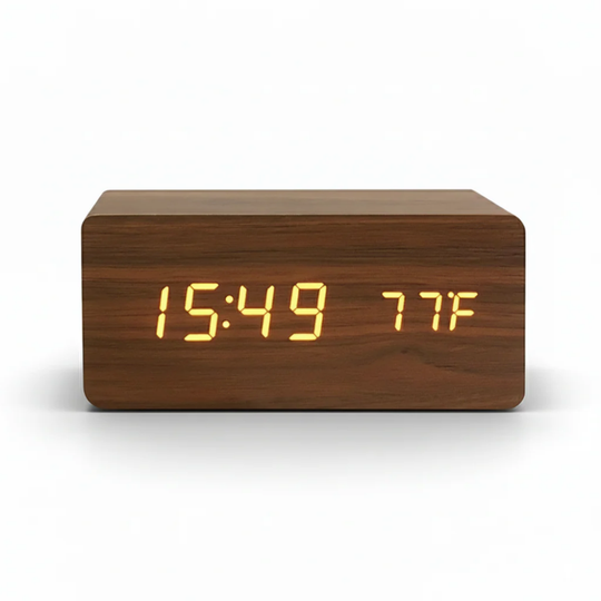 WoodAlarm – Wooden LED Alarm Clock