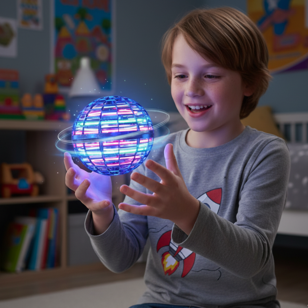 SkyOrb Flying Ball Toy – LED Spinner Drone Toy for Kids