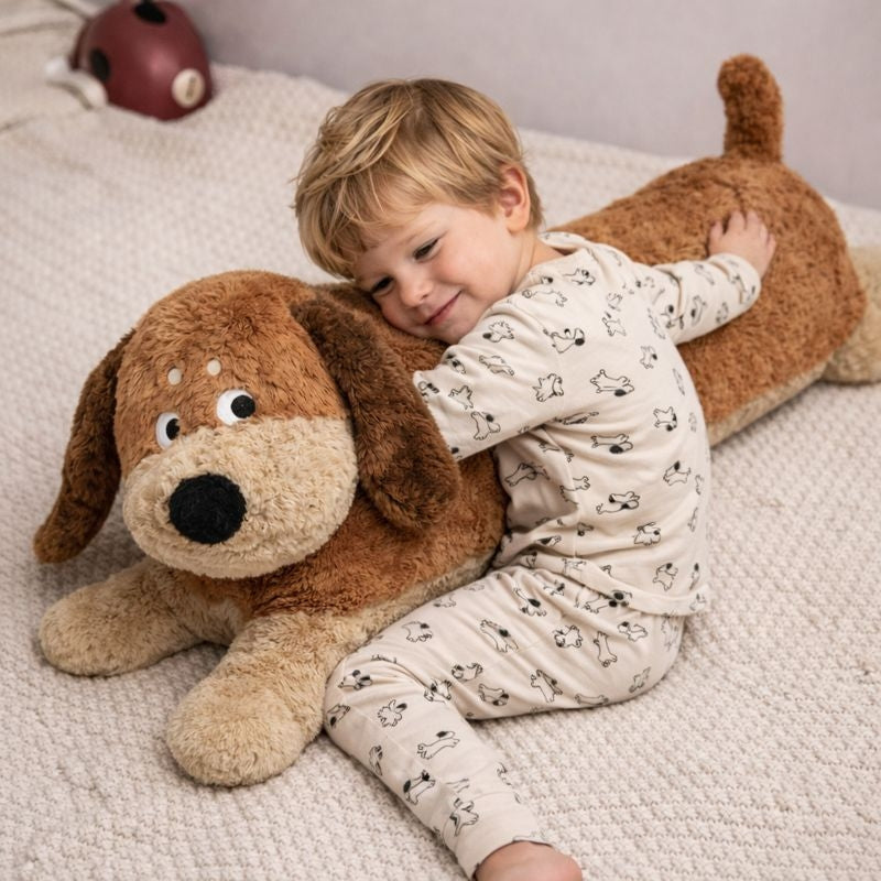 Pilar Dachshund Long Pillow – Soft Stuffed Dog for Babies & Toddlers
