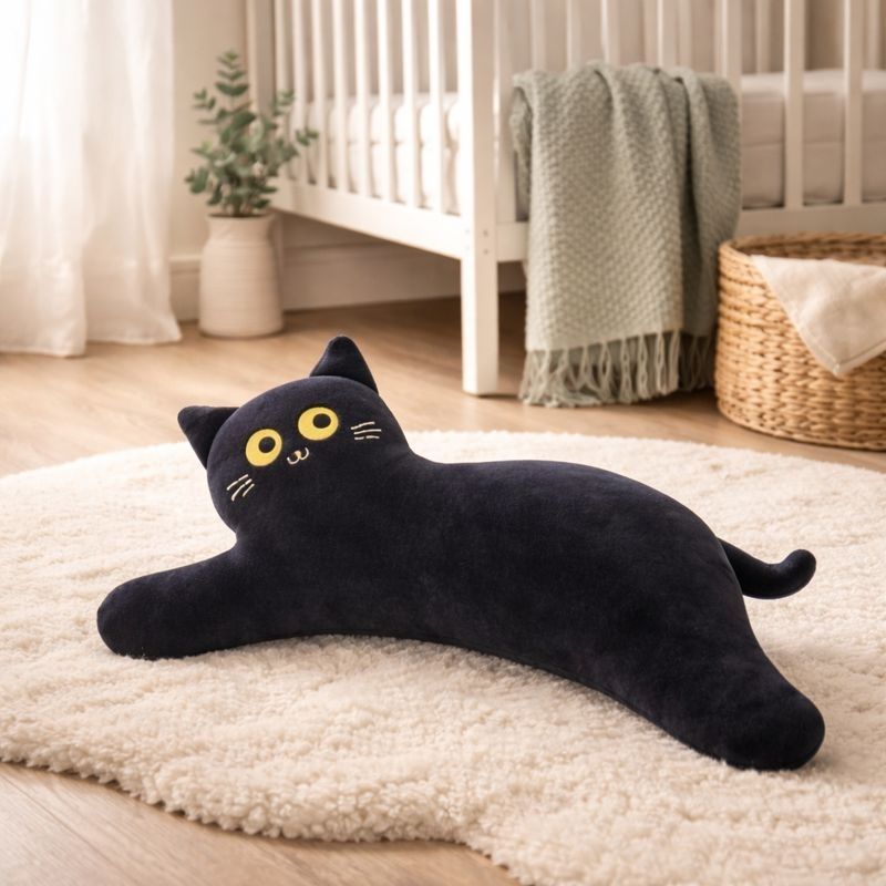 Priscilla Black Cat Plush Toy — Cozy Baby Soft Toy