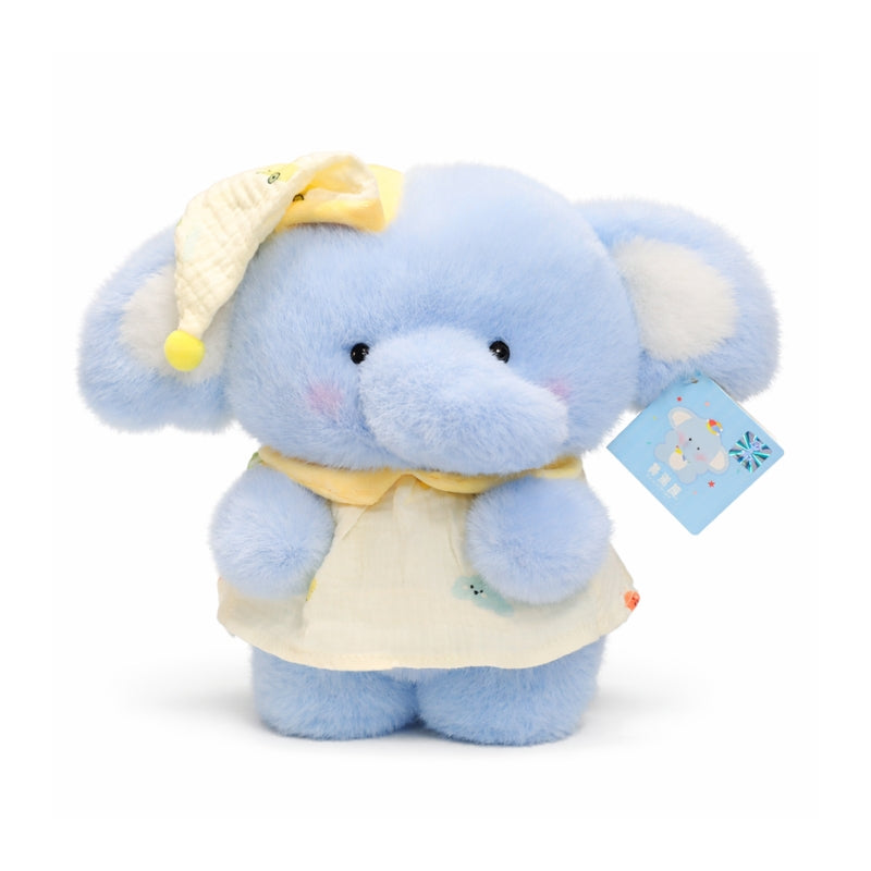 Yulia Cute Bib Elephant Plush Toy – Soft Stuffed Elephant for Babies & Toddlers